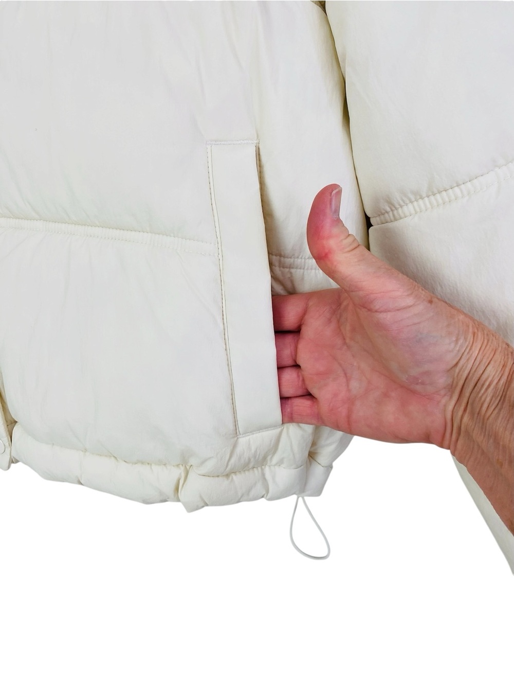 Old Navy Cream Puffer Jacket Size L - Picture 3 of 7